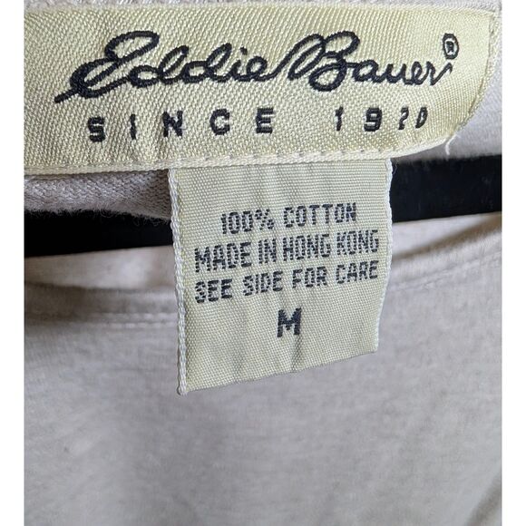 Vintage Y2K Eddie Bauer Cotton Pocket Maxi Dress M Cream Lagenlook Granolagore - Picture 6 of 6